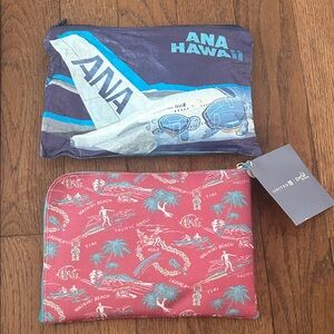 Reyn Spooner amenity kit (United Airlines) and ANA Hawai’i pouch